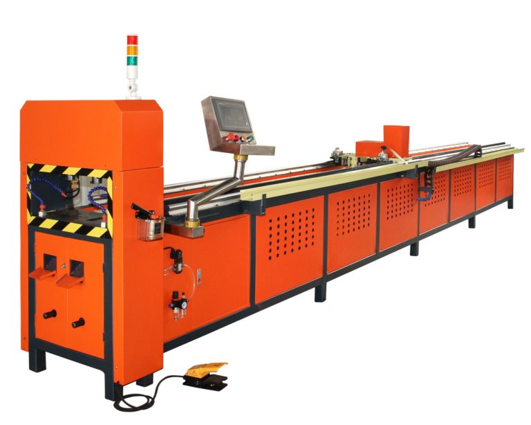 Auto Double head Cnc pipe punching line 6m cnc tube hole punching