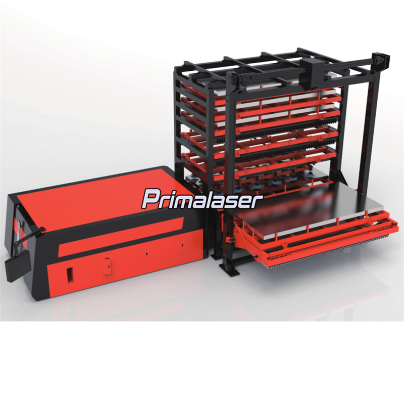 Sheet metal fiber laser cutting machine storage tower floor Storage racks system