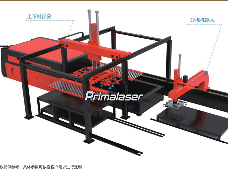 Sheet metal CNC Fiber laser cutting machine Automatic loading and unloading and sorting devices system